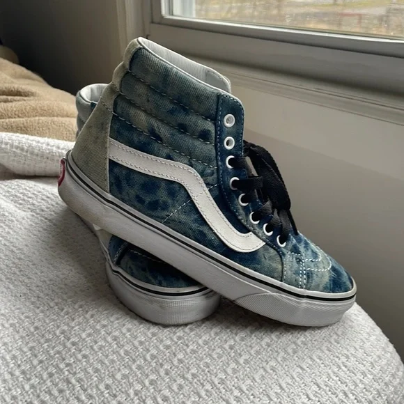 High Top Acid Wash Vans Blue Vans Shoes Vans Sk8-hi Pro Acid Wash